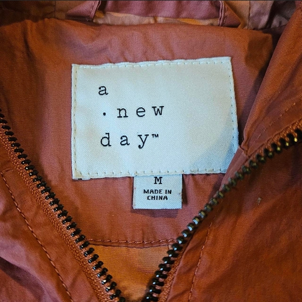 a new day Longline Hooded Trench Coat in Dusty Coral - Picture 2 of 2